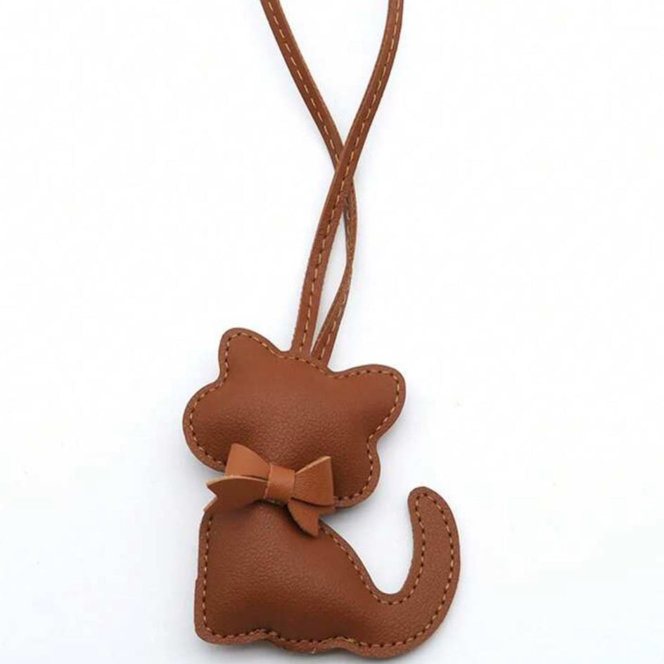 Leather Cat Charm