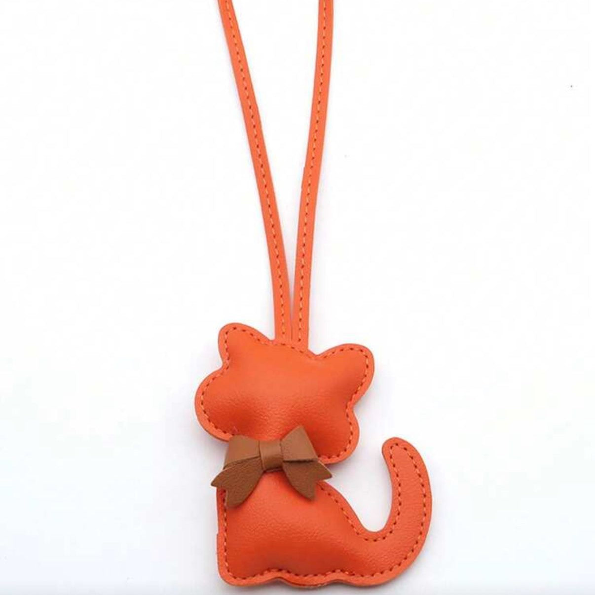 Leather Cat Charm